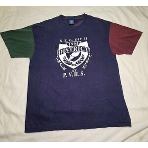 Thrashed Vintage 1994 District Track PVHS Shirt Mens XL Belton Colorblock USA